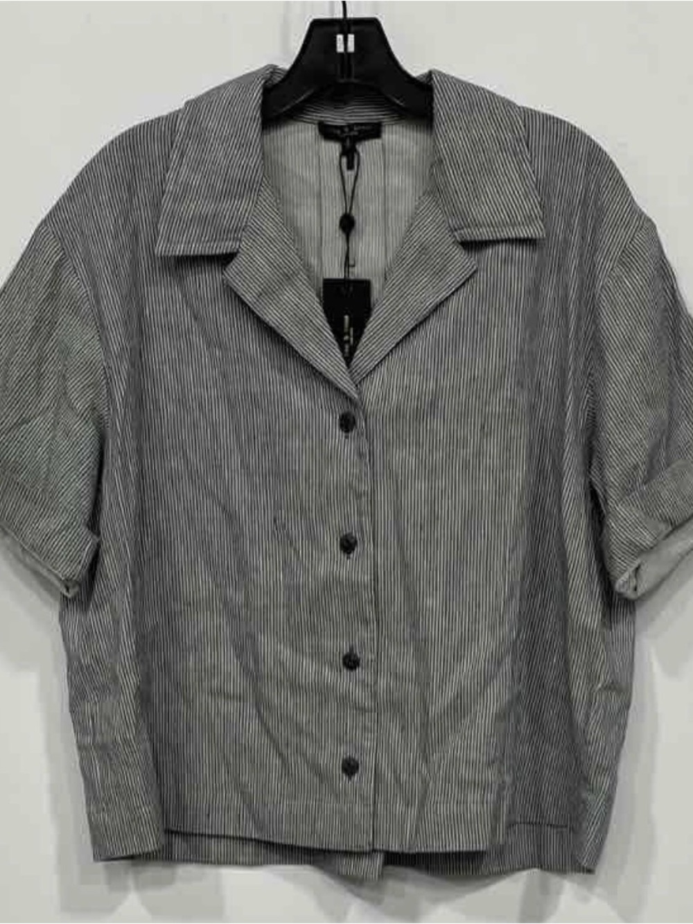 rag & bone NWT Navy and White Reed Stripe Shirt